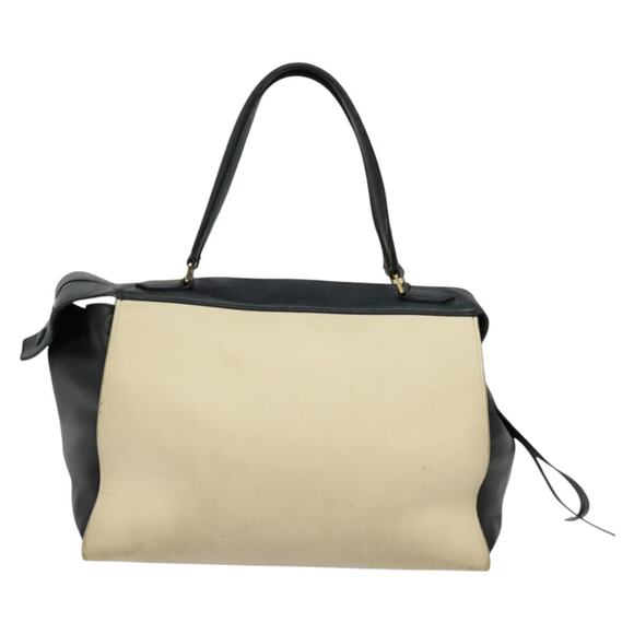 CELINE Ring Bag Hand Bag Leather Beige Gold - Picture 3 of 12